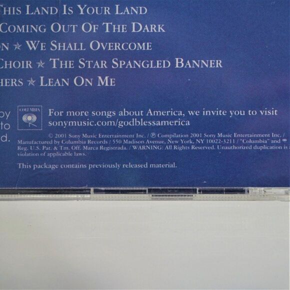God Bless America Various Artists CD 15 Tracks 2001 Sony Records - Picture 4 of 7